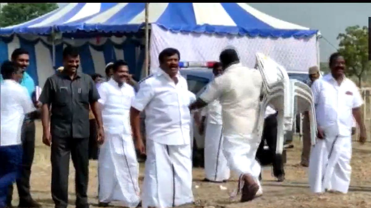 Tamil Nadu: DMK Minister Throws Stone At Party Worker For Being Late In Bringing Chair For Him | Watch